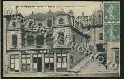 Ville de SAINTSYMPHORIENSURCOISE Carte postale ancienne