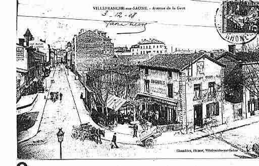 Ville de VILLEFRANCHESURSAONE Carte postale ancienne