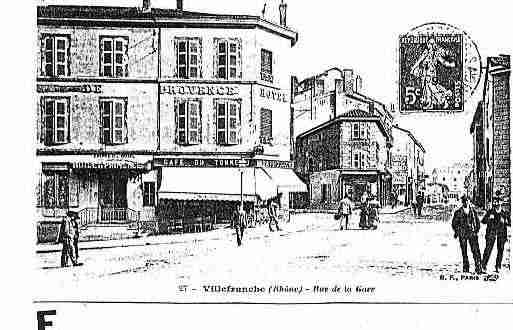 Ville de VILLEFRANCHESURSAONE Carte postale ancienne