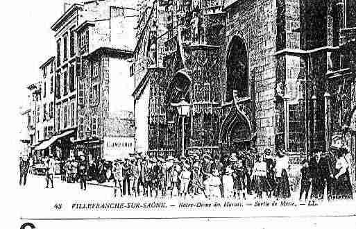 Ville de VILLEFRANCHESURSAONE Carte postale ancienne