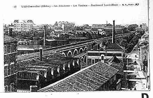 Ville de VILLEFRANCHESURSAONE Carte postale ancienne