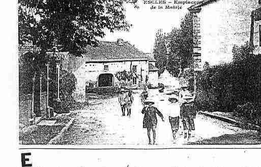 Ville de ESCLES Carte postale ancienne