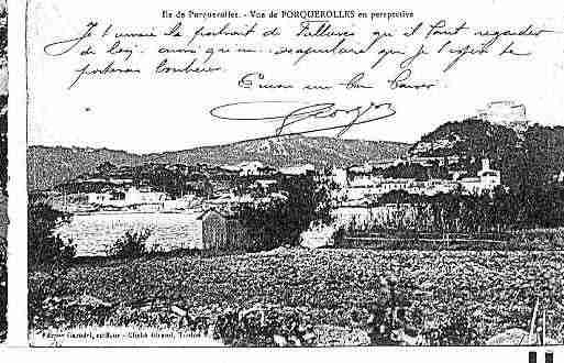 Ville de ILEDEPORQUEROLLES Carte postale ancienne