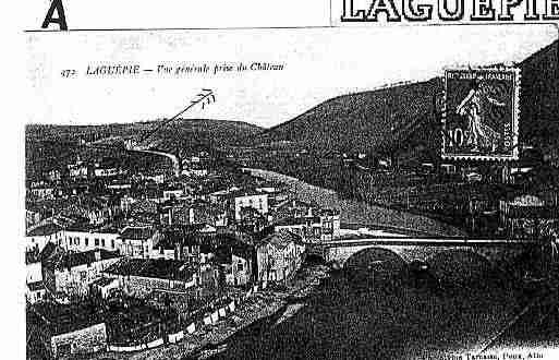 Ville de LAGUEPIE Carte postale ancienne