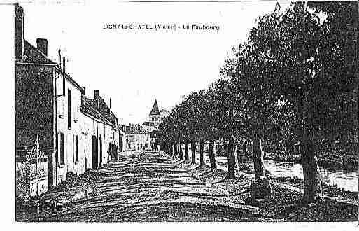 Ville de LIGNYLECHATEL Carte postale ancienne