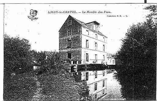 Ville de LIGNYLECHATEL Carte postale ancienne