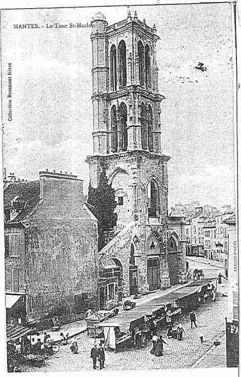 Ville de MANTES Carte postale ancienne