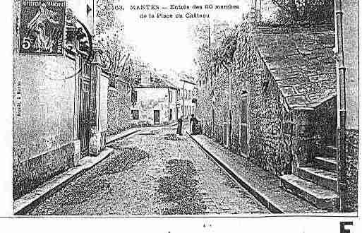 Ville de MANTES Carte postale ancienne