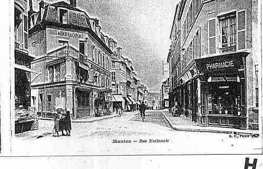 Ville de MANTES Carte postale ancienne