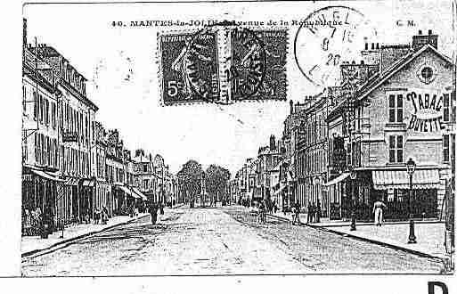 Ville de MANTES Carte postale ancienne