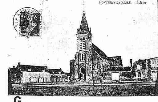 Ville de MONTIGNYLARESLE Carte postale ancienne