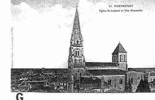 Ville de PARTHENAY Carte postale ancienne