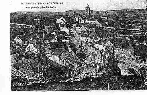 Ville de PONTAUBERT Carte postale ancienne