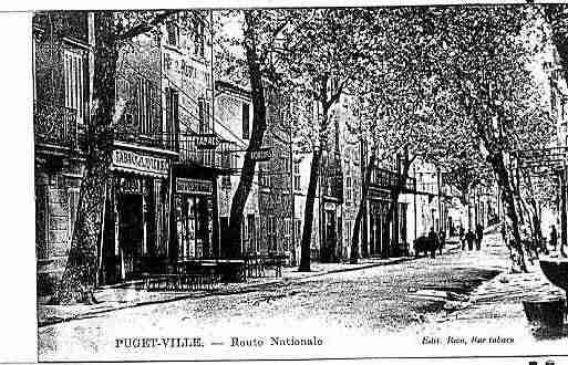 Ville de PUGETVILLE Carte postale ancienne