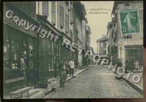 Ville de REALMONT Carte postale ancienne