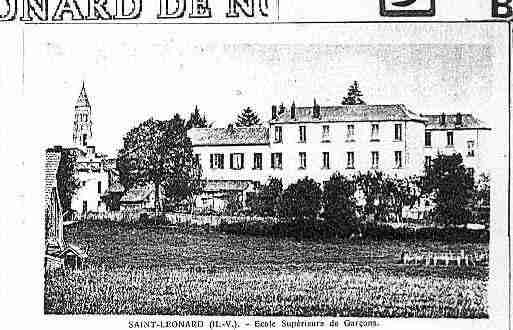 Ville de SAINTLEONARDDENOBLAT Carte postale ancienne