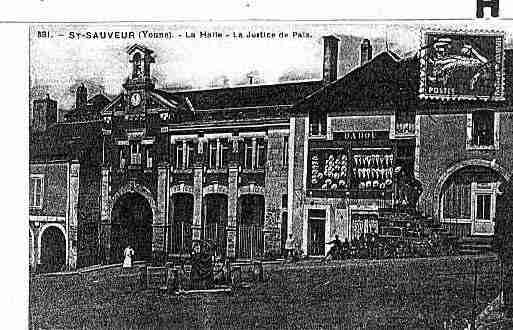 Ville de SAINTSAUVEURENPUISAYE Carte postale ancienne