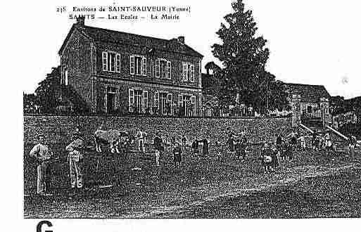 Ville de SAINTSAUVEURENPUISAYE Carte postale ancienne