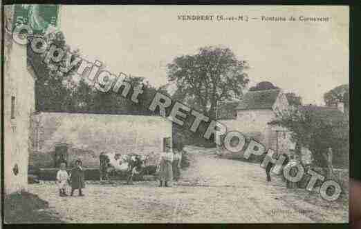 Ville de VENDREST Carte postale ancienne