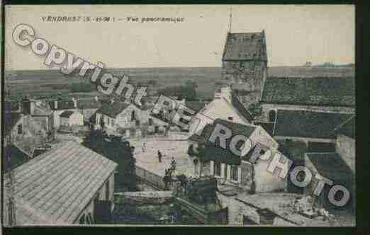 Ville de VENDREST Carte postale ancienne