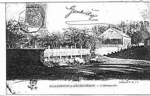 Ville de VILLENEUVEL\'ARCHEVEQUE Carte postale ancienne