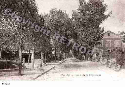 Ville de BONDY, carte postale ancienne