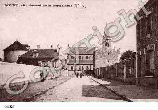 Ville de BONDY, carte postale ancienne