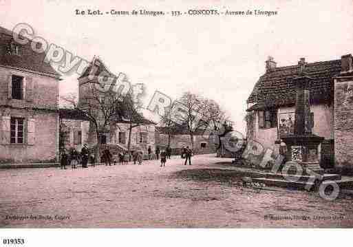 Ville de CONCOTS, carte postale ancienne