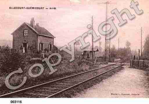 Ville de ELLECOURT, carte postale ancienne