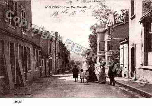 Ville de MALZEVILLE, carte postale ancienne