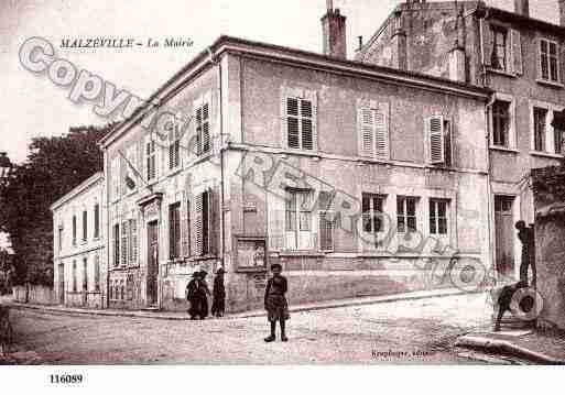 Ville de MALZEVILLE, carte postale ancienne