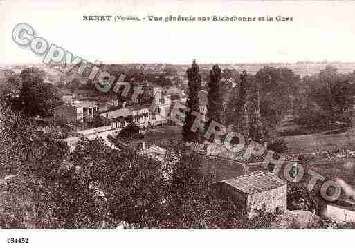 Ville de BENET, carte postale ancienne