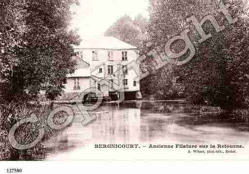 Ville de BERGNICOURT, carte postale ancienne