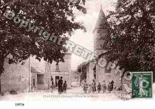 Ville de CLAVEYSON, carte postale ancienne