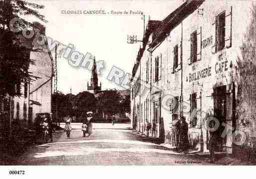 Ville de CLOHARSCARNOET, carte postale ancienne