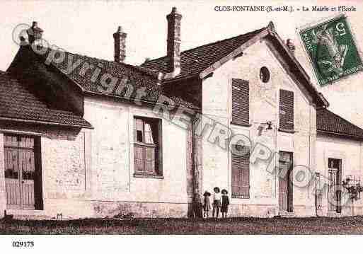 Ville de CLOSFONTAINE, carte postale ancienne