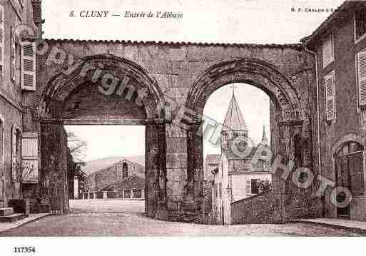 Ville de CLUNY, carte postale ancienne