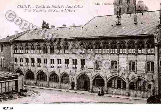 Ville de CLUNY, carte postale ancienne