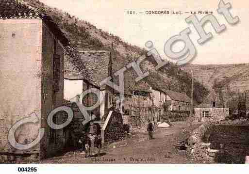 Ville de CONCORES, carte postale ancienne