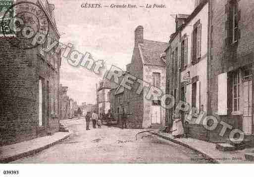 Ville de GENETS, carte postale ancienne