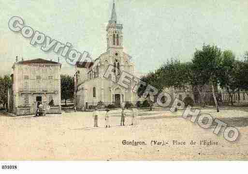 Ville de GONFARON, carte postale ancienne