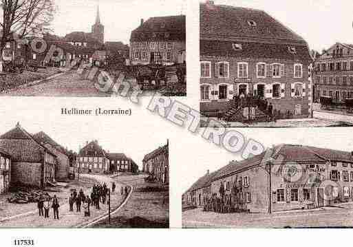 Ville de HELLIMER, carte postale ancienne