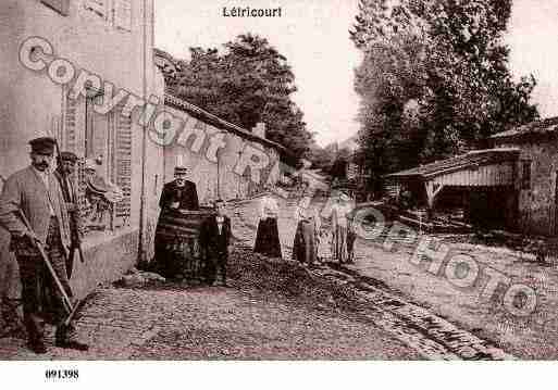 Ville de LETRICOURT, carte postale ancienne