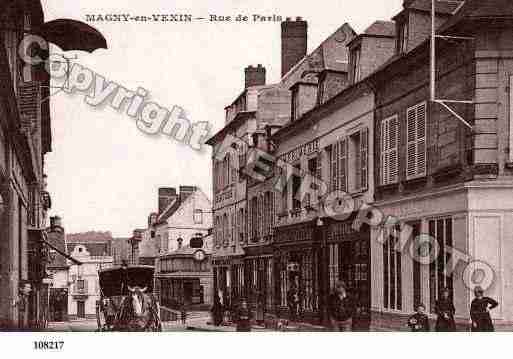 Ville de MAGNYENVEXIN, carte postale ancienne