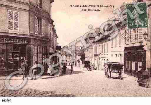 Ville de MAGNYENVEXIN, carte postale ancienne