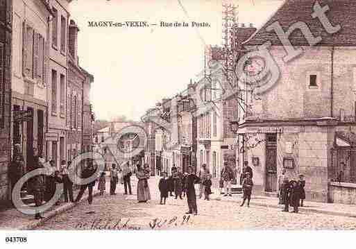 Ville de MAGNYENVEXIN, carte postale ancienne