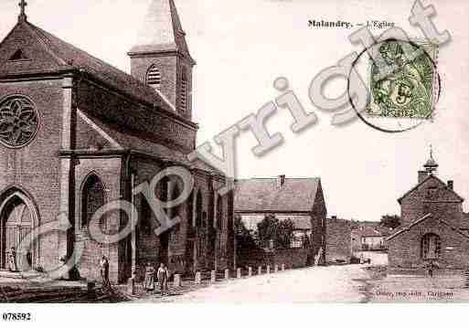 Ville de MALANDRY, carte postale ancienne