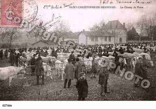 Ville de SAINTCHRISTOPHEENBRIONNAIS, carte postale ancienne