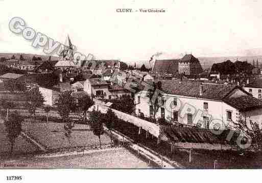 Ville de CLUNY, carte postale ancienne