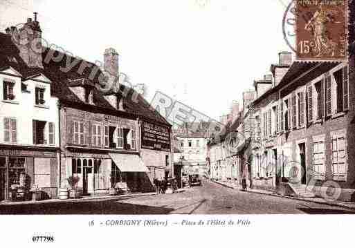 Ville de CORBIGNY, carte postale ancienne